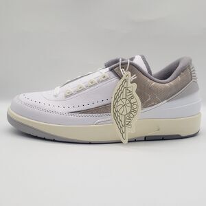 Men's Jordan 2 Retro Low "python" White/Cement Grey-Sanddrift (DV9956 100)